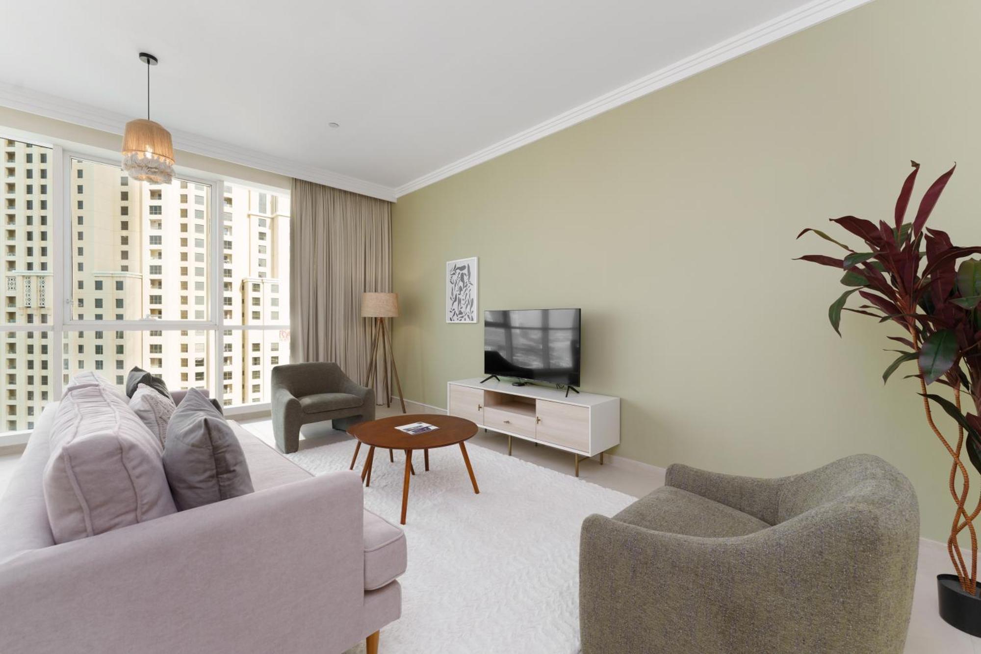 Maison Privee - Stunning Jbr Retreat W/ Partial Sea & Marina Views شقة *